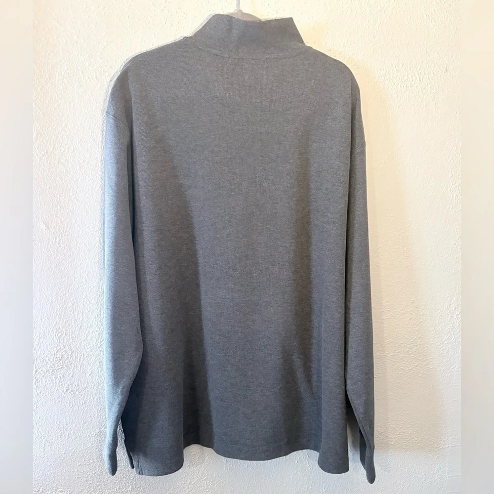 Polo Ralph Lauren Estate Rib 1/4 Zip Pullover Knit Sweater Gray Men's 2XB